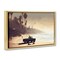 Stupell Industries Dreamy Beach Tropical View Floater Framed Canvas Wall Art Design by Noah Bay